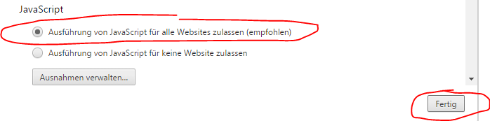 Javascript aktivieren